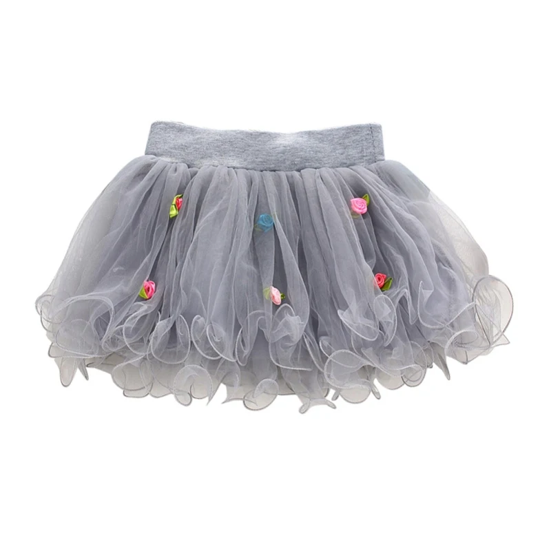 Image New Kids Girls Tutu Skirt Flower Party Ball Gown Princess Lace Children Mini Skirt 1 4Y X16