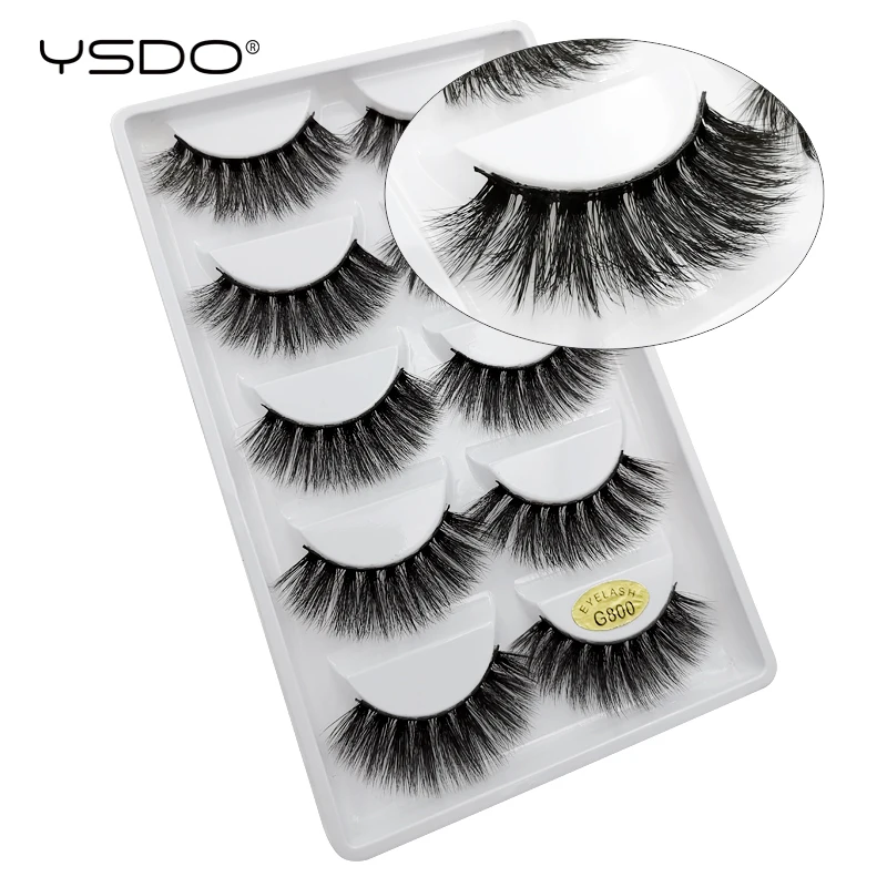 YSDO 5 pairs mink eyelashes natural eyelash hand made 3d mink strip lashes makeup false eyelashes cilios mink fluffy lashes G800
YSDO 5 pairs mink eyelashes natural eyelash hand made 3d mink strip lashes makeup false eyelashes cilios mink fluffy lashes G800