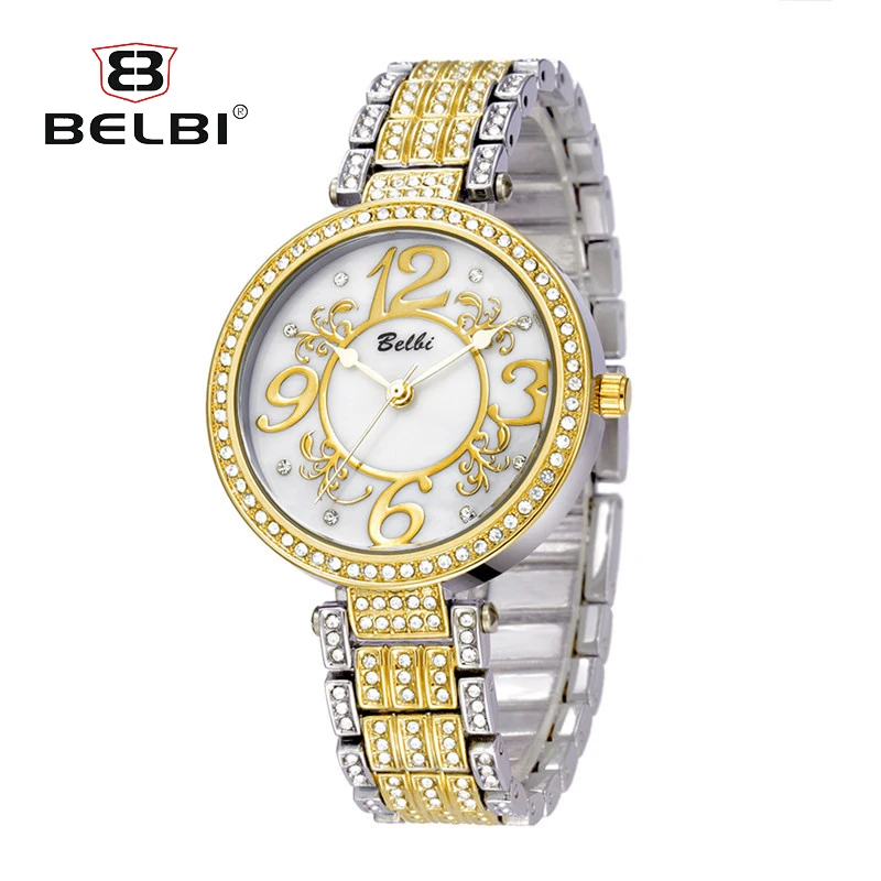 BELBI Luxury Brand Women's Watches Diamond Face Gold Rhinestone Alloy Watchbands Ladies Design Pattern Dial Female Wrist Watch
BELBI Luxury Brand Women's Watches Diamond Face Gold Rhinestone Alloy Watchbands Ladies Design Pattern Dial Female Wrist Watch