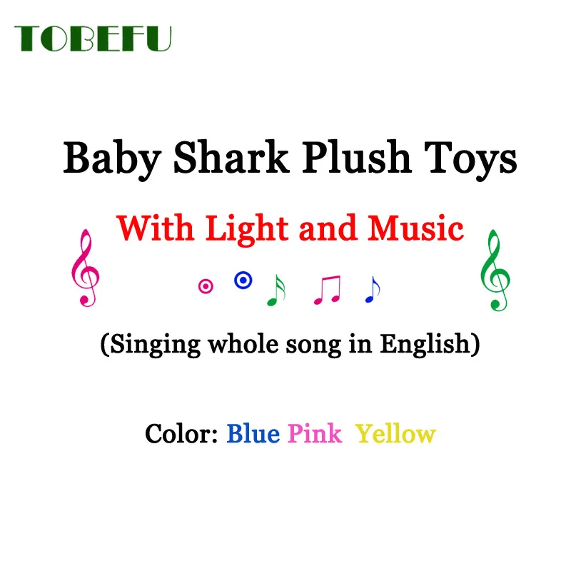 TOBEFU New 32cm Soft Doll Cuddly Animal Plush Doll Shark Toy Cartoon Shark Toy with Music Gift for Children and Girls
TOBEFU New 32cm Soft Doll Cuddly Animal Plush Doll Shark Toy Cartoon Shark Toy with Music Gift for Children and Girls