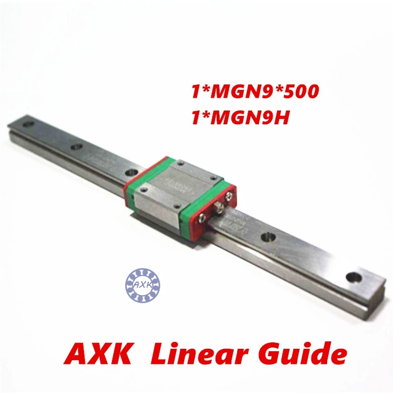 new 9mm linear guide MGN9 L= 500mm rail + MGN9H CNC block for 3D printer 
new 9mm linear guide MGN9 L= 500mm rail + MGN9H CNC block for 3D printer