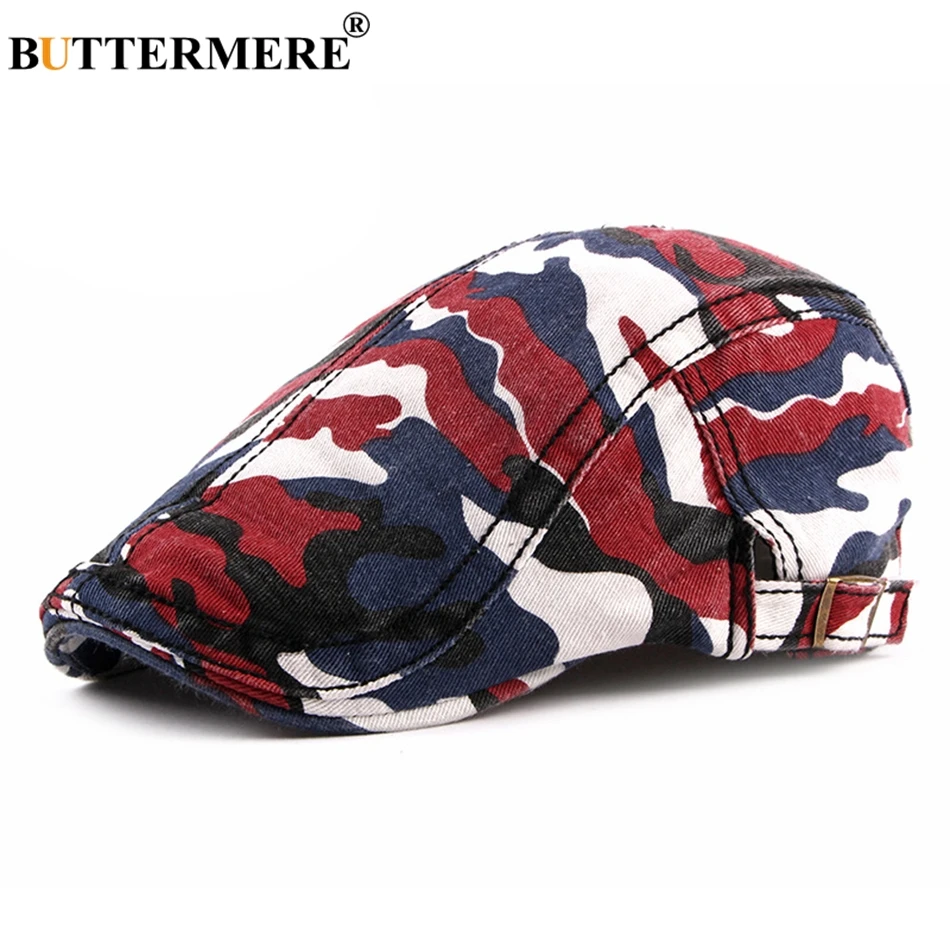 BUTTERMERE Mens Flat Caps Camouflage Adjustable Berets Wash Cotton Red Casual Duckbill Hat Male Spring Summer Cabbie Cap Fashion
BUTTERMERE Mens Flat Caps Camouflage Adjustable Berets Wash Cotton Red Casual Duckbill Hat Male Spring Summer Cabbie Cap Fashion