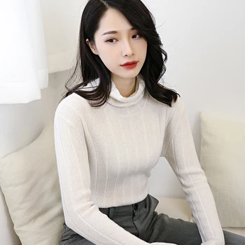 Autumn and winter new cashmere sweater fashion wild cashmere sweater women's solid color tight-fitting long-sleeved pullover
Autumn and winter new cashmere sweater fashion wild cashmere sweater women's solid color tight-fitting long-sleeved pullover