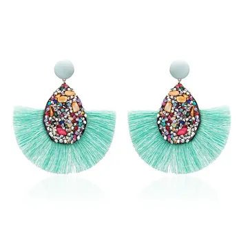 KMVEXO Colorful Crystal Boho Ethnic Large Tassel Fringe Earrings Handmade Stone Statement Earrings 2019 Party Drop Earrings Gift
KMVEXO Colorful Crystal Boho Ethnic Large Tassel Fringe Earrings Handmade Stone Statement Earrings 2019 Party Drop Earrings Gift