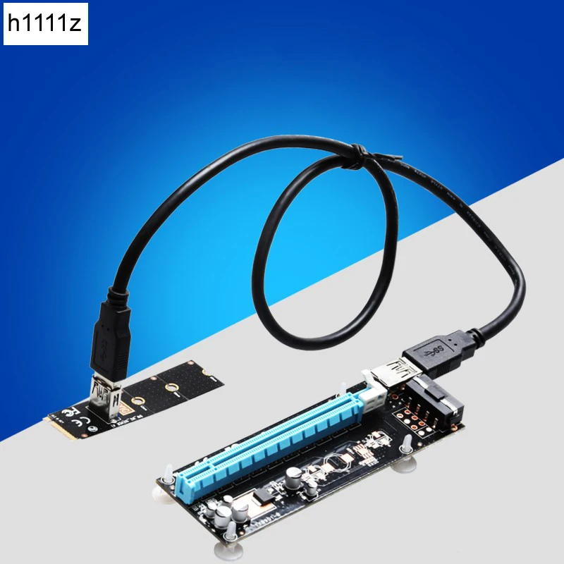 M2 NGFF to 16X Riser Card USB 3.0 Extender Cable PCI Express 16X Adapter with 4Pin Power Connector for Mining
M2 NGFF to 16X Riser Card USB 3.0 Extender Cable PCI Express 16X Adapter with 4Pin Power Connector for Mining