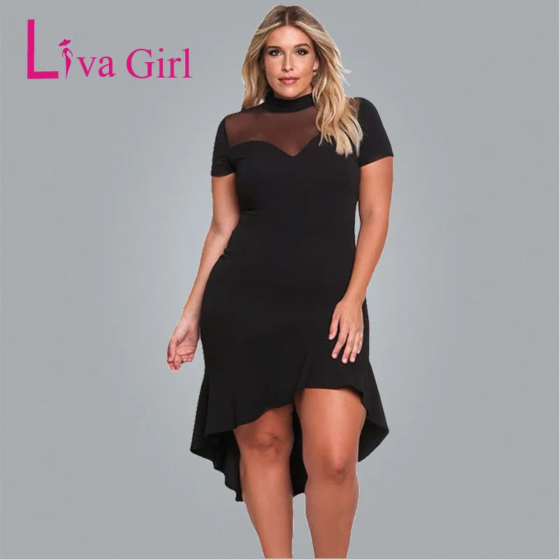 LIVA GIRL Black Plus Size Party Midi Dress for Women Fishtail Mesh Short Sleeve Big Large Size Dresses Sheath Sexy Vestidos XXXL
LIVA GIRL Black Plus Size Party Midi Dress for Women Fishtail Mesh Short Sleeve Big Large Size Dresses Sheath Sexy Vestidos XXXL