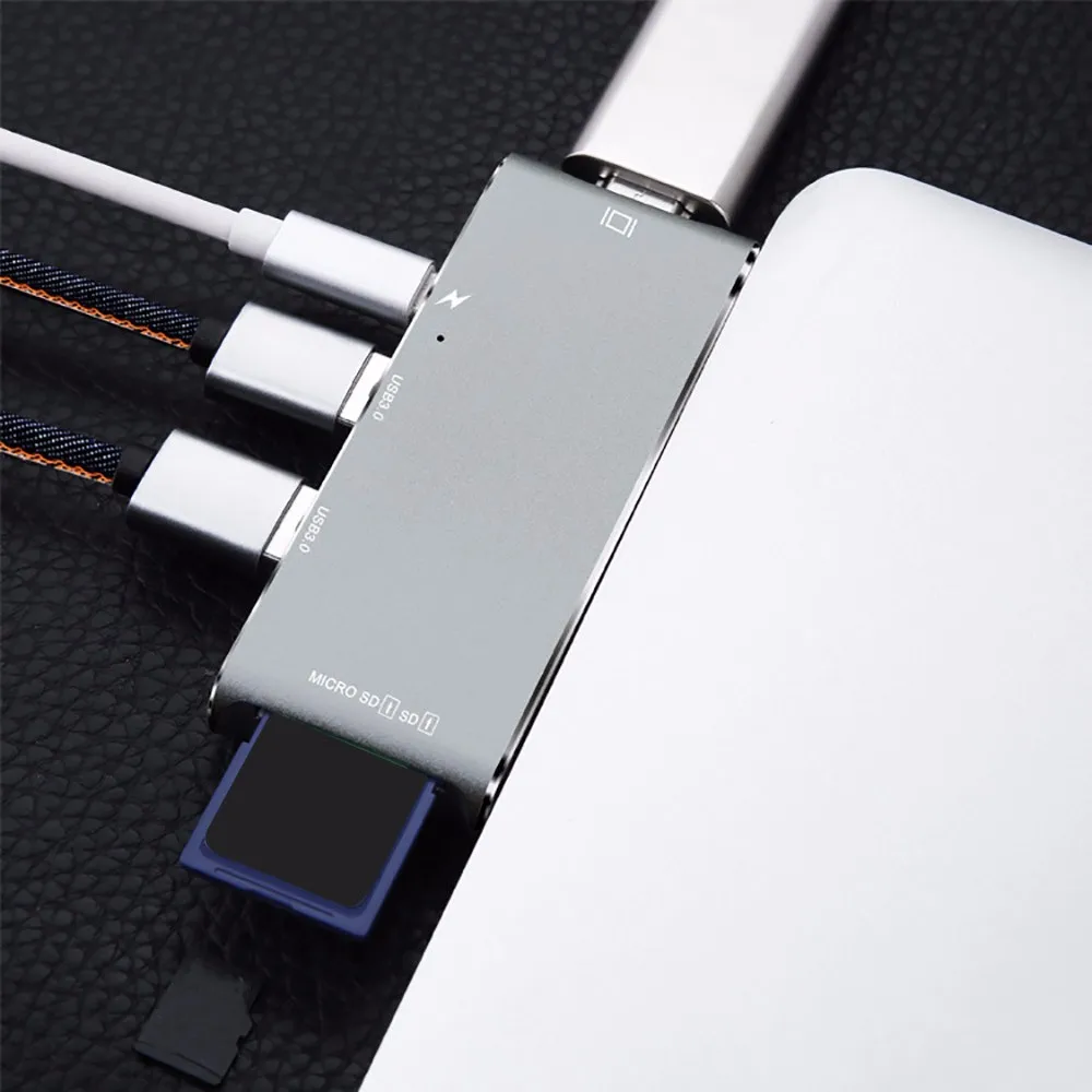USB Type C HUB Thunderbolt 3 Adapter USB-C Dock Dongle with HDMI 4k PD 2 USB 3.0 Micro SD TF Card Reader for MacBook Pro 2017
USB Type C HUB Thunderbolt 3 Adapter USB-C Dock Dongle with HDMI 4k PD 2 USB 3.0 Micro SD TF Card Reader for MacBook Pro 2017
