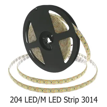 204 LED/M LED Strip 3014 high bright DC12V Waterproof White / Warm White Flexible LED Light 5m/lot
204 LED/M LED Strip 3014 high bright DC12V Waterproof White / Warm White Flexible LED Light 5m/lot