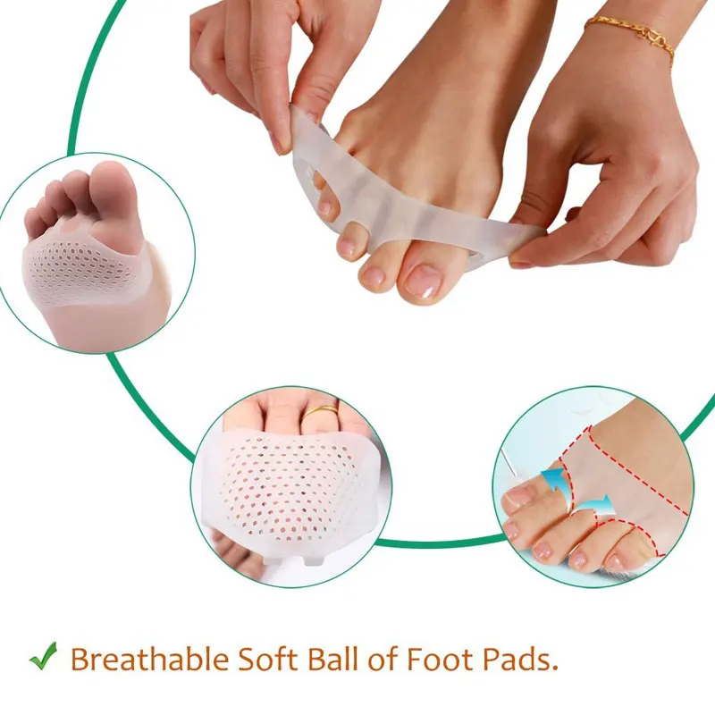 Gel Metatarsal Pads Ball of Foot Cushion Forefoot Pain Relief Cushion Pad H YF 