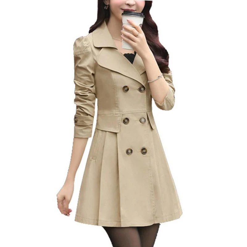 Spring Autumn Women Windbreakers Fashion new Double Breasted Female Slim Trench Coats OL Raincoat Outerwears Plus Size
Spring Autumn Women Windbreakers Fashion new Double Breasted Female Slim Trench Coats OL Raincoat Outerwears Plus Size