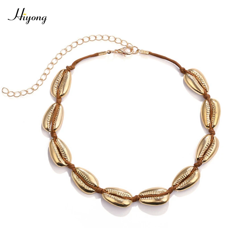 Boho Nature Shell Choker Necklace Handmade Hawaii Beach Cowrie Sea Shell Beads Necklace Gold Chain Jewelry for Women Girls
Boho Nature Shell Choker Necklace Handmade Hawaii Beach Cowrie Sea Shell Beads Necklace Gold Chain Jewelry for Women Girls