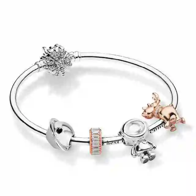 Fanier 100% 925 Sterling Silver Zt0214 Space Journey Bracelet Setp Rose Charme Rene Winter Love Planet Astronaut Charm
Fanier 100% 925 Sterling Silver Zt0214 Space Journey Bracelet Setp Rose Charme Rene Winter Love Planet Astronaut Charm