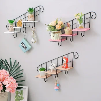 Decorative Shelves Wooden Iron Storage Holders Nordic Style Stair Type Shelf Flower Pot Wall Hanging Wall Decoration Living Room
Decorative Shelves Wooden Iron Storage Holders Nordic Style Stair Type Shelf Flower Pot Wall Hanging Wall Decoration Living Room