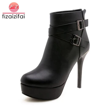 Coolcept Women Short Boots High Heels Winter Woman Shoes Platform Metal Buckle Ankle Boots Fashion Shoes Footwear Size 32-42
Coolcept Women Short Boots High Heels Winter Woman Shoes Platform Metal Buckle Ankle Boots Fashion Shoes Footwear Size 32-42