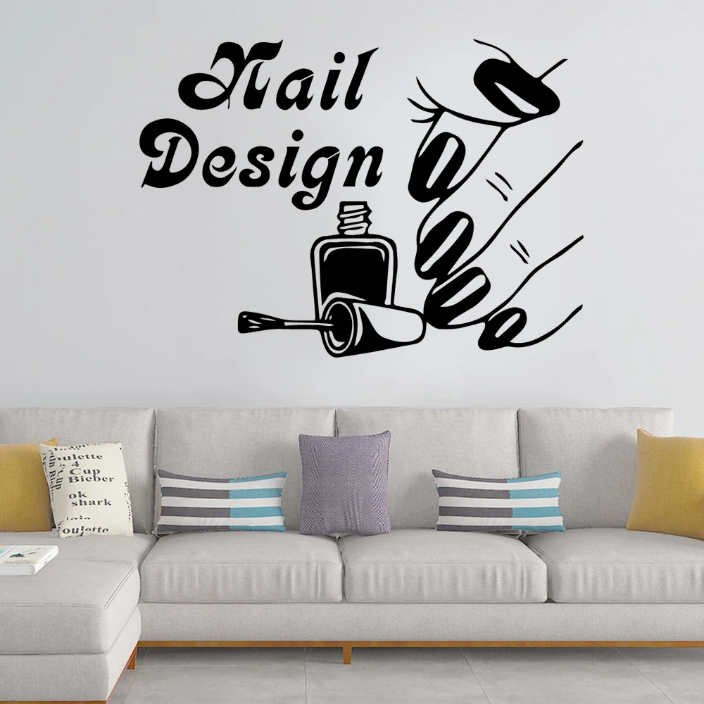 Diy Nail Design Vinyl Wallpaper Wall Nail Stickers For Beauty Salon Creative Wall Art Decal Commercial Sticker adesivo de parede
Diy Nail Design Vinyl Wallpaper Wall Nail Stickers For Beauty Salon Creative Wall Art Decal Commercial Sticker adesivo de parede