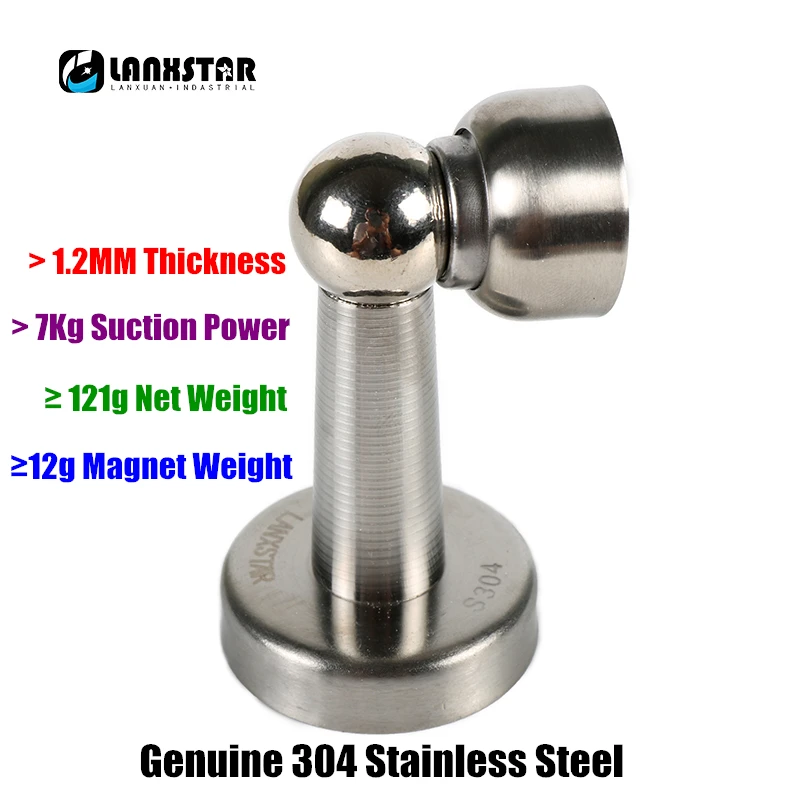 

High Quality 304 Stainless Steel Door Stopper Classic Suction Hardware Strong Magnetic Housekeeper Door-stoppers