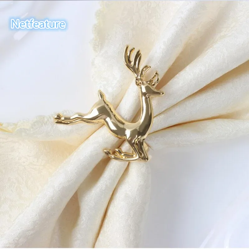 6 pcs/lot Christmas Deer Ring Serviette Holder Napkin Ring Napkin Buckles Hotel Wedding Supplies Restaurant Table Decoration
6 pcs/lot Christmas Deer Ring Serviette Holder Napkin Ring Napkin Buckles Hotel Wedding Supplies Restaurant Table Decoration