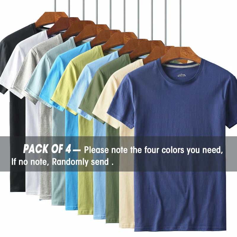 (Pack of 4) Factory Direct 100% Cotton Men's Short-sleeved T-shirt Rib Collar Collar Ribbon Printing t shirt -10 Colors -7 Sizes
(Pack of 4) Factory Direct 100% Cotton Men's Short-sleeved T-shirt Rib Collar Collar Ribbon Printing t shirt -10 Colors -7 Sizes