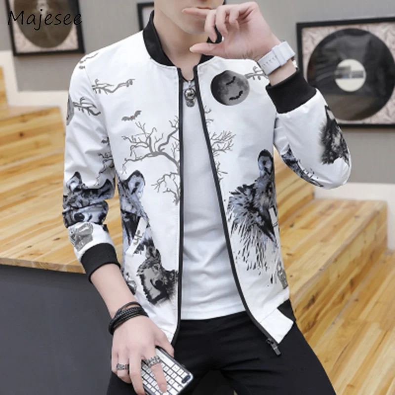 Jackets Men Plus Size Stand Collar Zipper Slim Leisure Printed Simple All-match Korean Style Jacket Mens Ulzzang Daily Overcoats
Jackets Men Plus Size Stand Collar Zipper Slim Leisure Printed Simple All-match Korean Style Jacket Mens Ulzzang Daily Overcoats