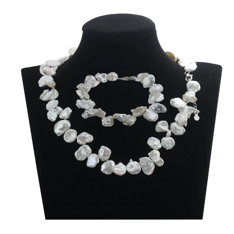 SNH AAA 14mm keshi pearl Necklace & Bracelet 100% 925 sterling silver clasp natural cultured freshwater pearl jewelry sets
SNH AAA 14mm keshi pearl Necklace & Bracelet 100% 925 sterling silver clasp natural cultured freshwater pearl jewelry sets