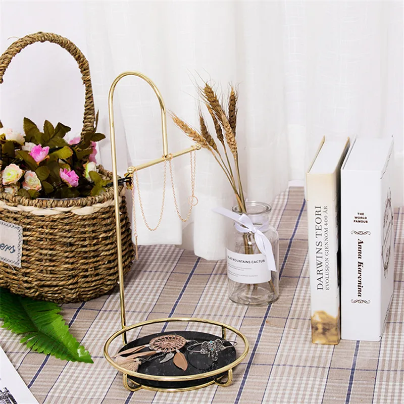 Nordic Metal Golden Storage Rack with Marble Base Chic Ins Modern Jewelry Ring Necklace Earring Display Rack Holder 1R17*35cm
Nordic Metal Golden Storage Rack with Marble Base Chic Ins Modern Jewelry Ring Necklace Earring Display Rack Holder 1R17*35cm