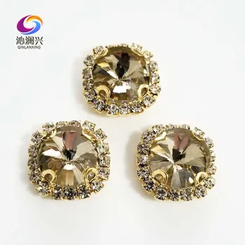 Light coffee Round shape top glass crystal rhinestones with hole,golden bottom sew on stone for Diy Clothing accessories
Light coffee Round shape top glass crystal rhinestones with hole,golden bottom sew on stone for Diy Clothing accessories