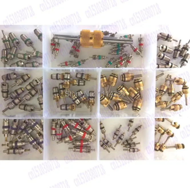 Packed with high quality automotive air conditioning valve cores, R134a a / c valve core, R12 tire valve core 121PCS
Packed with high quality automotive air conditioning valve cores, R134a a / c valve core, R12 tire valve core 121PCS