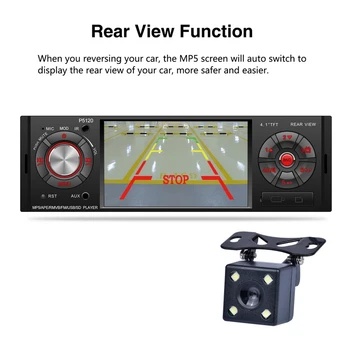 4.1" Car MP5 Player Rearview Camera Car Parking Sensor Car Stereo Car Radio Bluetooth FM Aux Receiver In-dash USB TF Card
4.1" Car MP5 Player Rearview Camera Car Parking Sensor Car Stereo Car Radio Bluetooth FM Aux Receiver In-dash USB TF Card