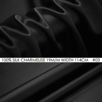 CISULI SILK CHARMEUSE SATIN 114cm width 19momme/100% Pure Mulberry Silk Fabric/NO 03 Black silk fabric
CISULI SILK CHARMEUSE SATIN 114cm width 19momme/100% Pure Mulberry Silk Fabric/NO 03 Black silk fabric