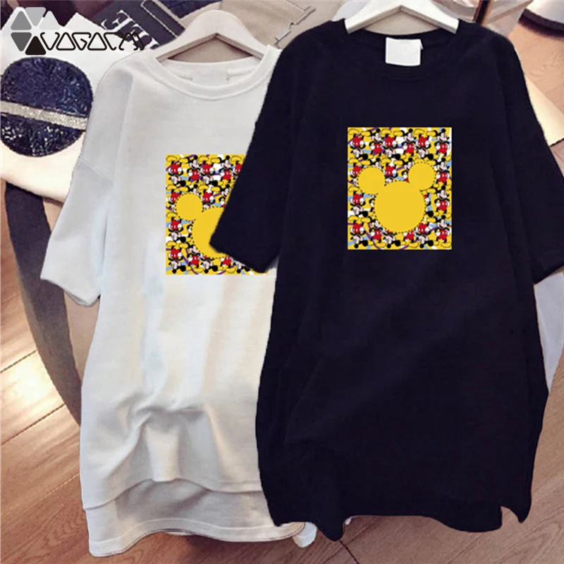 Mickey Mouse Cartoon Women 2019 Plus Size Dress Short Sleeve Letter Print Black White Casual Mini Loose Summer Dresses
Mickey Mouse Cartoon Women 2019 Plus Size Dress Short Sleeve Letter Print Black White Casual Mini Loose Summer Dresses