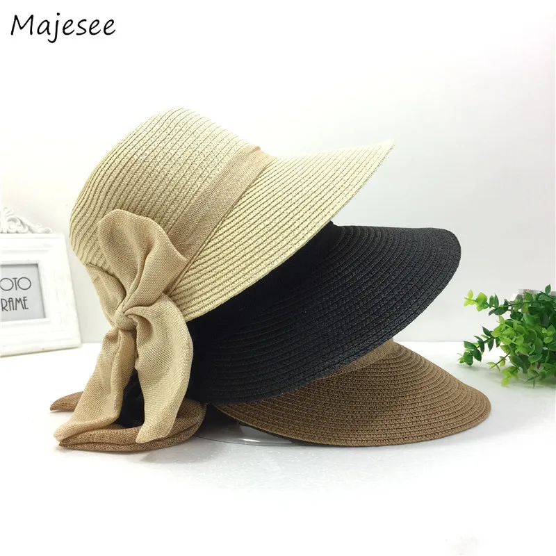 Sun Hats Women Straw Leisure All-match Sweet Bow Female Korean Style Trendy Summer Womens Solid Sunshade Beach Hat Accessories
Sun Hats Women Straw Leisure All-match Sweet Bow Female Korean Style Trendy Summer Womens Solid Sunshade Beach Hat Accessories