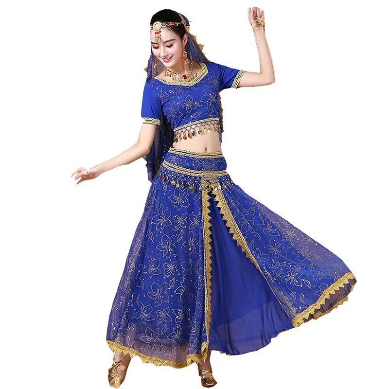 New 4pcs Performance Belly Dance Costume Bollywood Costume Indian Dress Bellydance Dress Womens Belly Dancing Costume Sets
New 4pcs Performance Belly Dance Costume Bollywood Costume Indian Dress Bellydance Dress Womens Belly Dancing Costume Sets