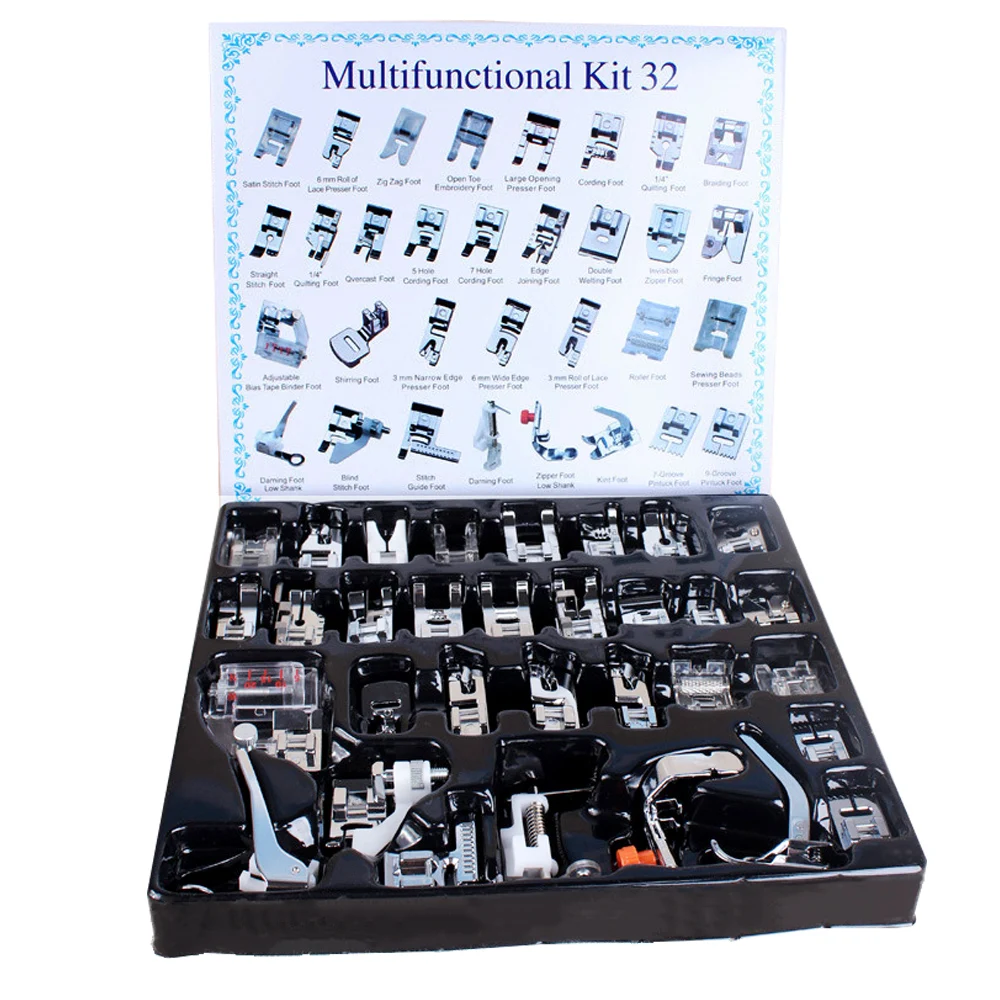 32-52 PCS Mini Domestic Sewing Machine Accessories Presser Foot Household Multifunctional Sewing Machine Presser Foot Set
32-52 PCS Mini Domestic Sewing Machine Accessories Presser Foot Household Multifunctional Sewing Machine Presser Foot Set