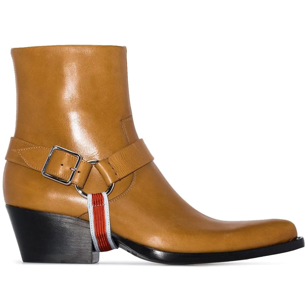 Fashion Ginger Yellow Leather Ankle Boots For Women Pointed Toe Metal Ring With Three Buckle Botas Mujer Side Zipper Shoes Woman
Fashion Ginger Yellow Leather Ankle Boots For Women Pointed Toe Metal Ring With Three Buckle Botas Mujer Side Zipper Shoes Woman