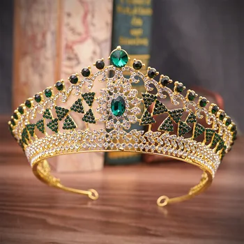 Exquisite Crystal Wedding Tiaras And Crowns Fashion Gold Green/Red/Blue/White Bridal Hair Accessories Bride Hairband Headpieces
Exquisite Crystal Wedding Tiaras And Crowns Fashion Gold Green/Red/Blue/White Bridal Hair Accessories Bride Hairband Headpieces