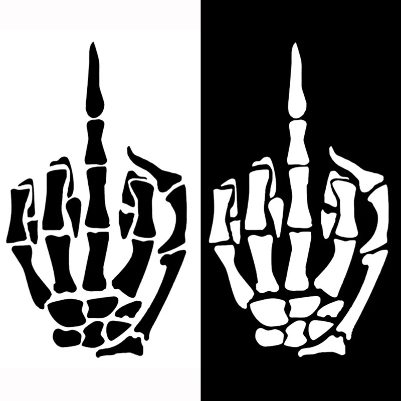 10x15cm Cool Skull Finger Coolest Graphic Car Sticker Black/White Vinyl Decoration
10x15cm Cool Skull Finger Coolest Graphic Car Sticker Black/White Vinyl Decoration