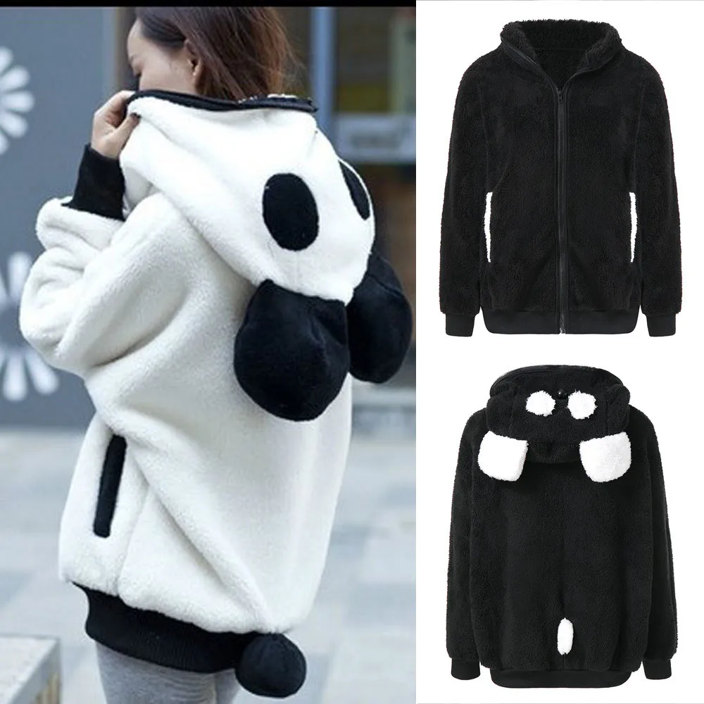 2019 autumn winter women coat jacket Cute Bear Ear Panda Winter Warm Hoodie Coat Women Hooded Jacket Outerwear jaqueta feminina
2019 autumn winter women coat jacket Cute Bear Ear Panda Winter Warm Hoodie Coat Women Hooded Jacket Outerwear jaqueta feminina
