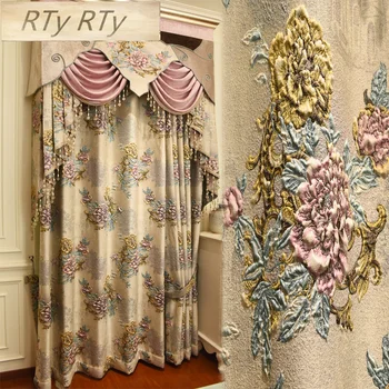 Beige European top royal villa blackout curtains for living room high quality Thicken 4D jacquard curtains for bedroom hotel
Beige European top royal villa blackout curtains for living room high quality Thicken 4D jacquard curtains for bedroom hotel