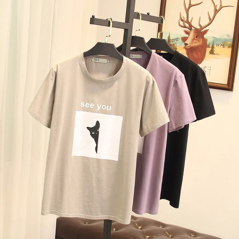 Ubetoku 2018 Summer women T shirt ladies short sleeve shirt cute ca print long tops 6XL plus size casual women clothing
Ubetoku 2018 Summer women T shirt ladies short sleeve shirt cute ca print long tops 6XL plus size casual women clothing