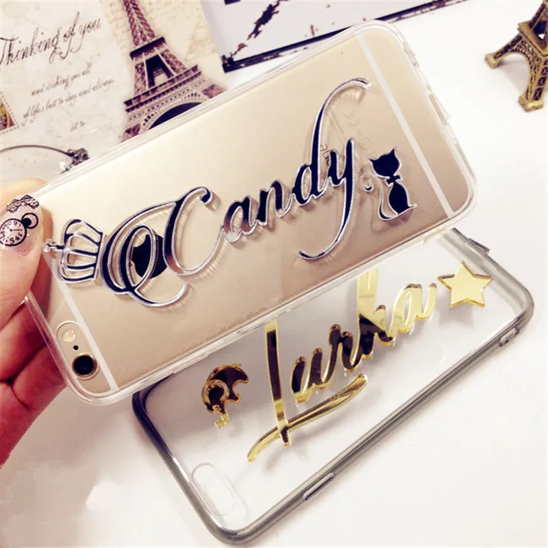 For iPhone 6 6S 7 8 Plus X XR XS MAX Exclusive personality customization Name Letters Transparent Soft Phone case Back cover
For iPhone 6 6S 7 8 Plus X XR XS MAX Exclusive personality customization Name Letters Transparent Soft Phone case Back cover