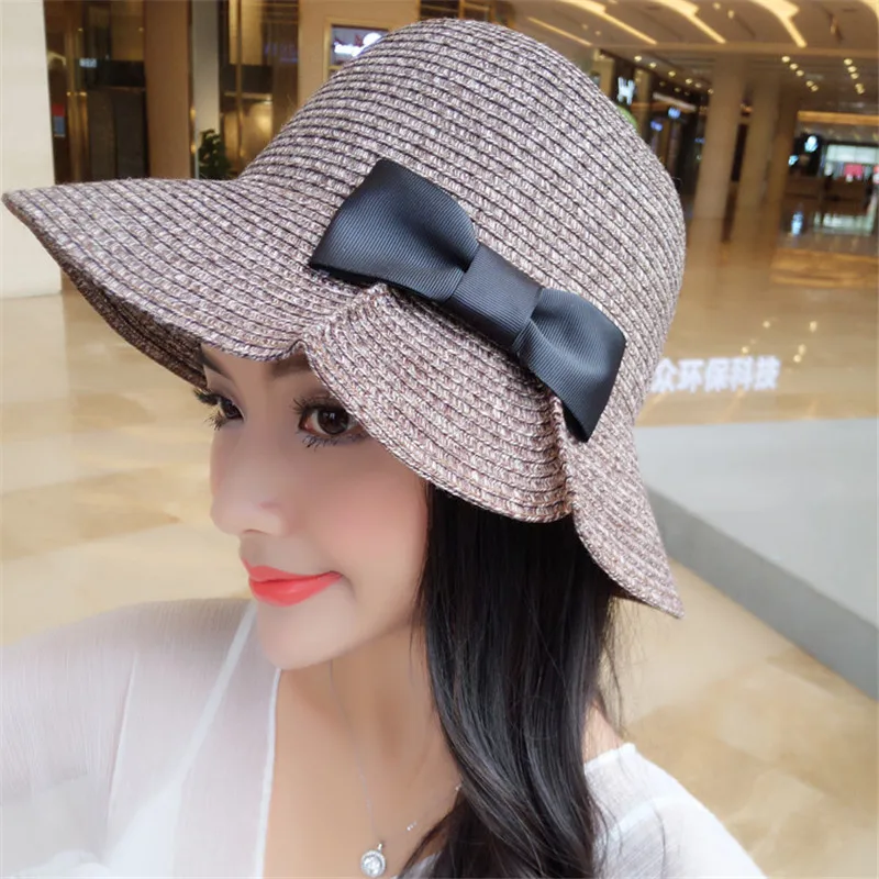 New Style WOMEN Summer Hats Sun Beach Panama Straw hat Wide Wave Brim Folded Outdoor CAPS Leisure Holiday Raffia Cap visors hat
New Style WOMEN Summer Hats Sun Beach Panama Straw hat Wide Wave Brim Folded Outdoor CAPS Leisure Holiday Raffia Cap visors hat