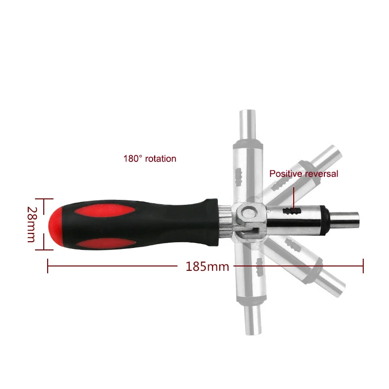 Mutilfunction 1/4 Inch Hex Left Right 180 Degree Rotating Ratchet Screwdriver Drive Tackle Tool MDJ998
Mutilfunction 1/4 Inch Hex Left Right 180 Degree Rotating Ratchet Screwdriver Drive Tackle Tool MDJ998