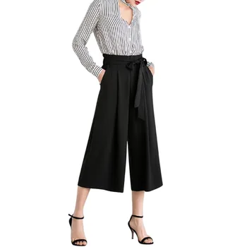2018 Women Casual Loose Wide Leg Pants Vintage Elastic Waist Trousers Casual Solid Long Pants
2018 Women Casual Loose Wide Leg Pants Vintage Elastic Waist Trousers Casual Solid Long Pants