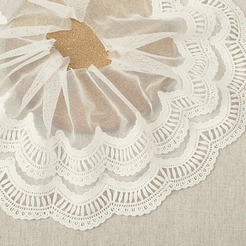 13cm Wide Embroidery Hollow Double Layer Tulle Lace Fabric DIY Clothes Handmade Material Clothing Skirt Home Textile Edge Sewing
13cm Wide Embroidery Hollow Double Layer Tulle Lace Fabric DIY Clothes Handmade Material Clothing Skirt Home Textile Edge Sewing