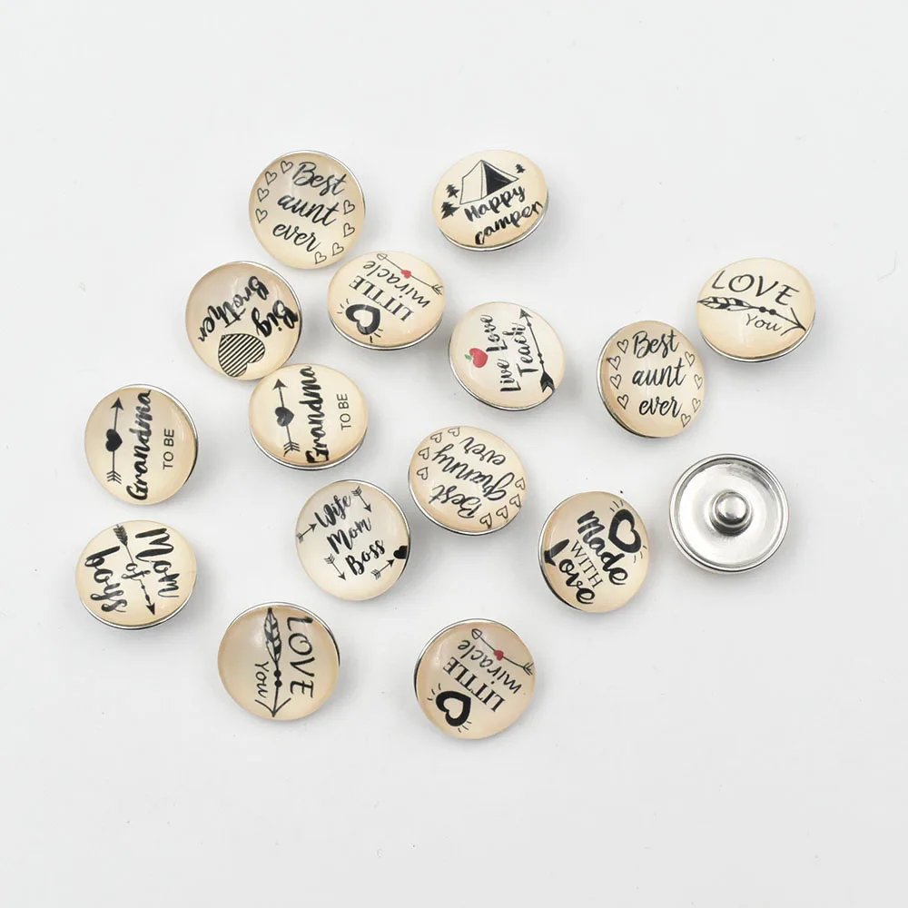 Mixed 10PCS/LOT Mom Dad Sister Family Glass Snap Button Charm for 18MM Ginger Jewelry
Mixed 10PCS/LOT Mom Dad Sister Family Glass Snap Button Charm for 18MM Ginger Jewelry