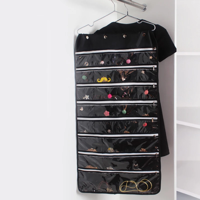 DINIWELL Oxford Hanging Jewelry Organizer Dual Sided Jewellery Storage Display Pouch Zipper Hanger Earrings Necklace Ring Holder
DINIWELL Oxford Hanging Jewelry Organizer Dual Sided Jewellery Storage Display Pouch Zipper Hanger Earrings Necklace Ring Holder