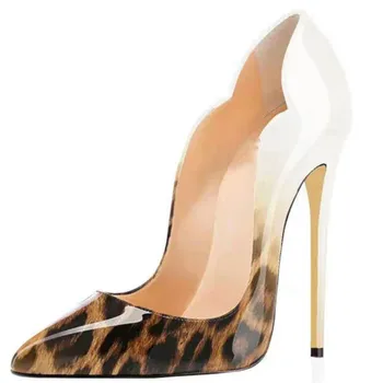 34-45 Leopard Extreme High Heels Women 2019 Spring Shoes Heel 12 CM Plus Size Ladies Pumps Patent Leather High Quality
34-45 Leopard Extreme High Heels Women 2019 Spring Shoes Heel 12 CM Plus Size Ladies Pumps Patent Leather High Quality