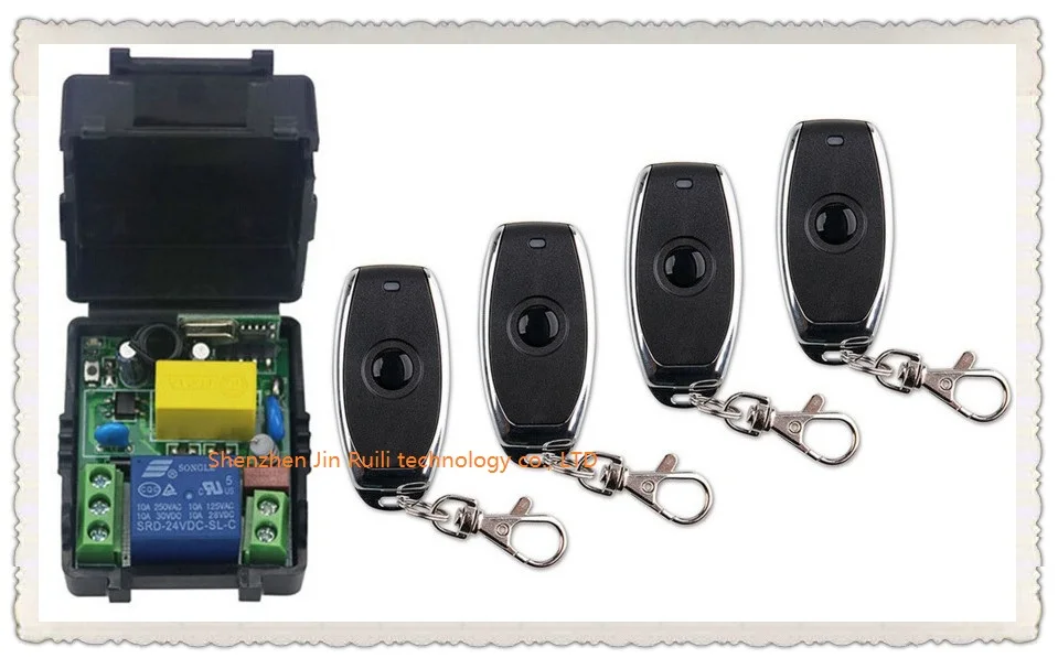 latest AC 220 V 1CH Wireless Remote Control Switch System 1pcs Receiver + 4pcs one-button metal Remote 315mhz/433mhz for JRL2201
latest AC 220 V 1CH Wireless Remote Control Switch System 1pcs Receiver + 4pcs one-button metal Remote 315mhz/433mhz for JRL2201