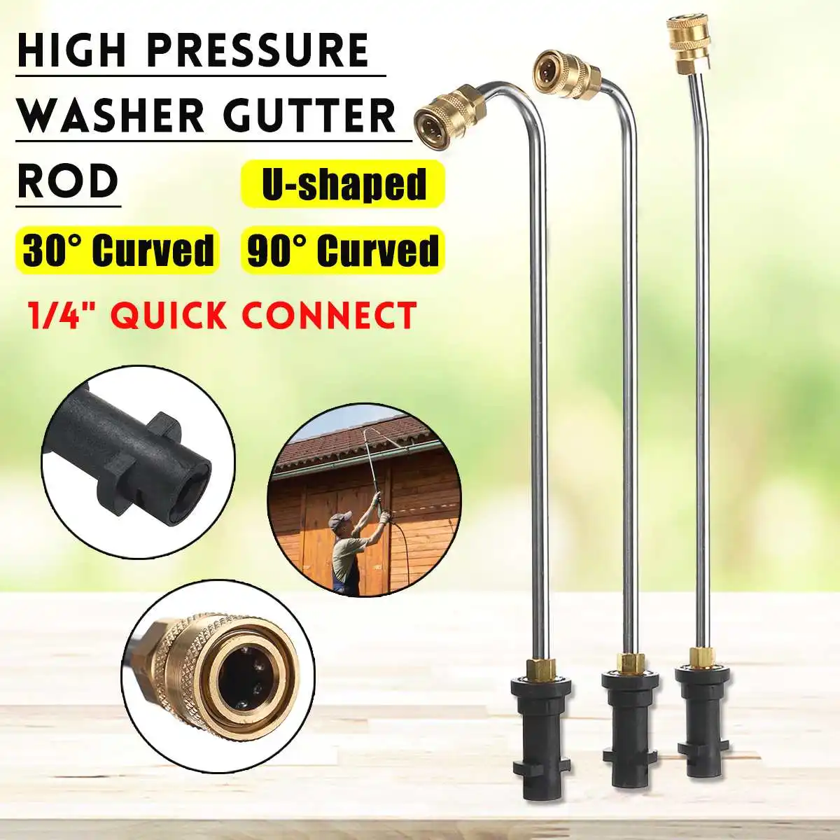 3 Size High Pressure Washer Gutter Cleaner Attachment For Karcher K1-K7 For Lance/Wand 1/4" Quick Connect Brass Stainless Steel
3 Size High Pressure Washer Gutter Cleaner Attachment For Karcher K1-K7 For Lance/Wand 1/4" Quick Connect Brass Stainless Steel