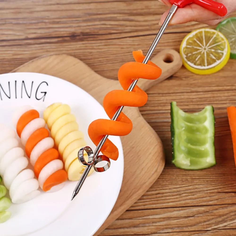 1PC Vegetables Fruit Spiral Knife Carving Tool Potato Carrot Cucumber Salad Chopper Manual Spiral Screw Slicer Cutter Spiralizer
1PC Vegetables Fruit Spiral Knife Carving Tool Potato Carrot Cucumber Salad Chopper Manual Spiral Screw Slicer Cutter Spiralizer
